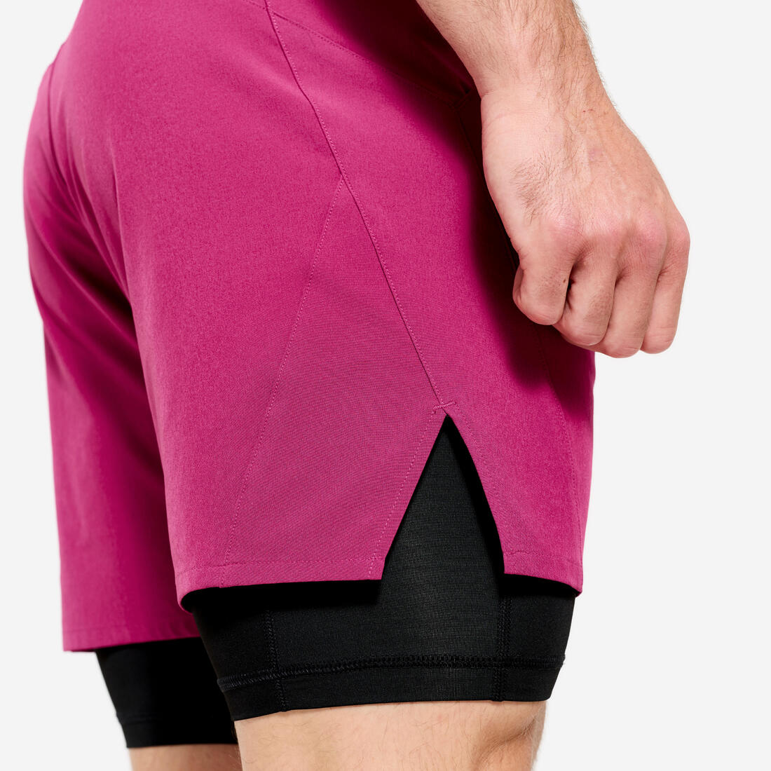 Short de fitness 2 en 1 collection respirant poche zippée homme