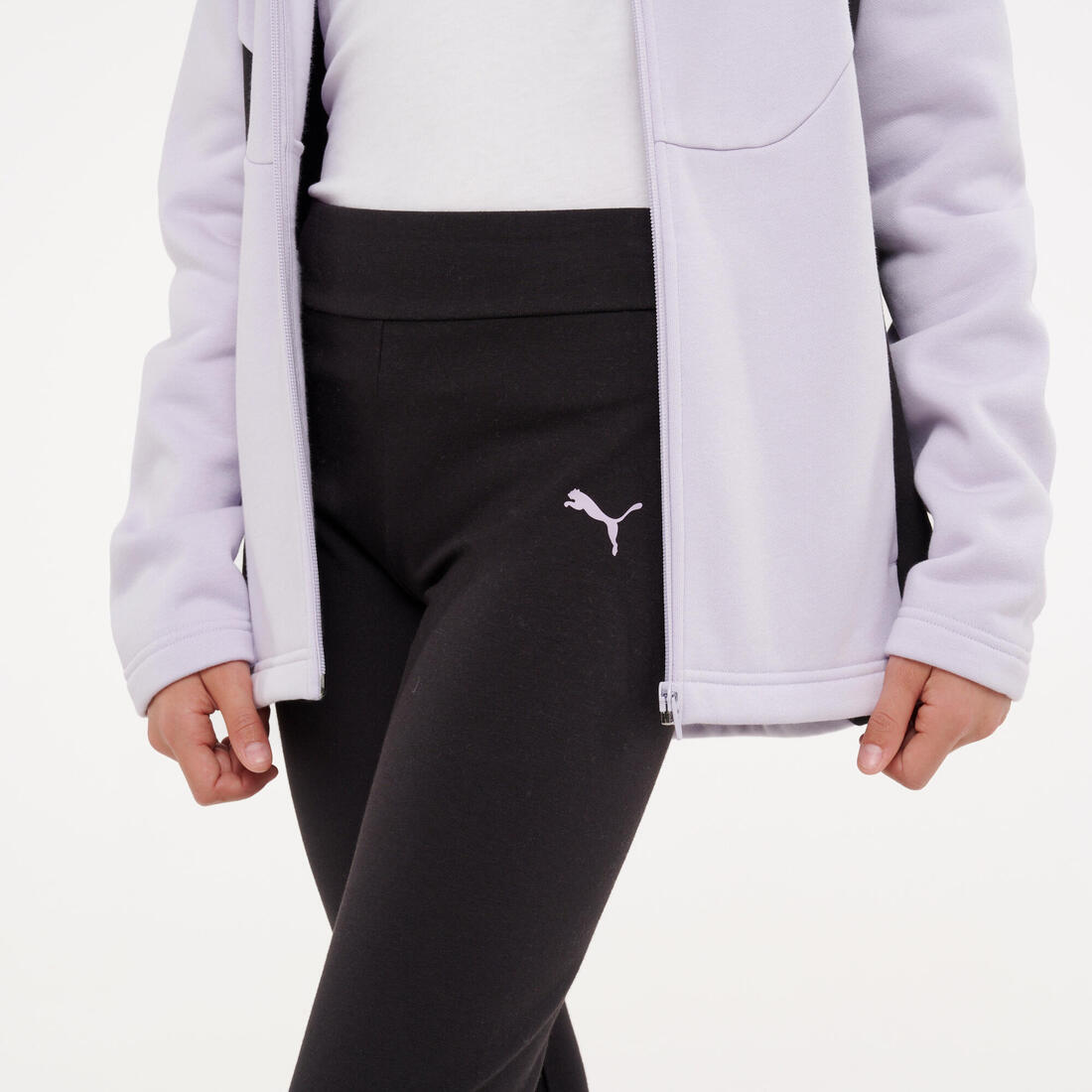Survêtement zippé enfant, mauve et