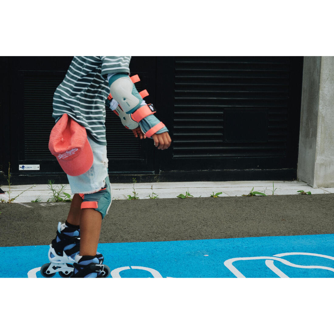 Set 3x2 protections roller trottinette skate enfant PLAY