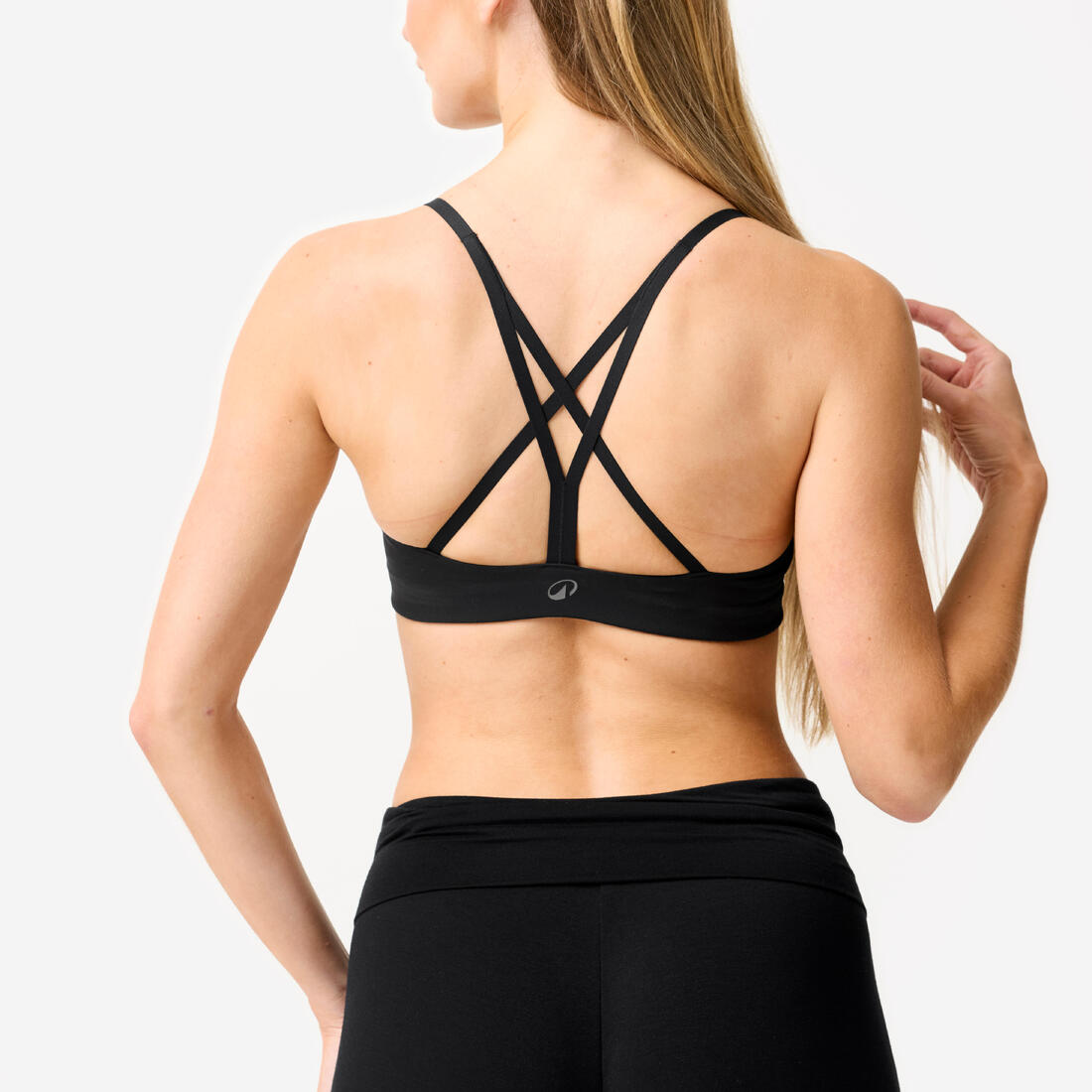 Brassière douce multi bretelles maintien léger Femme, Noir