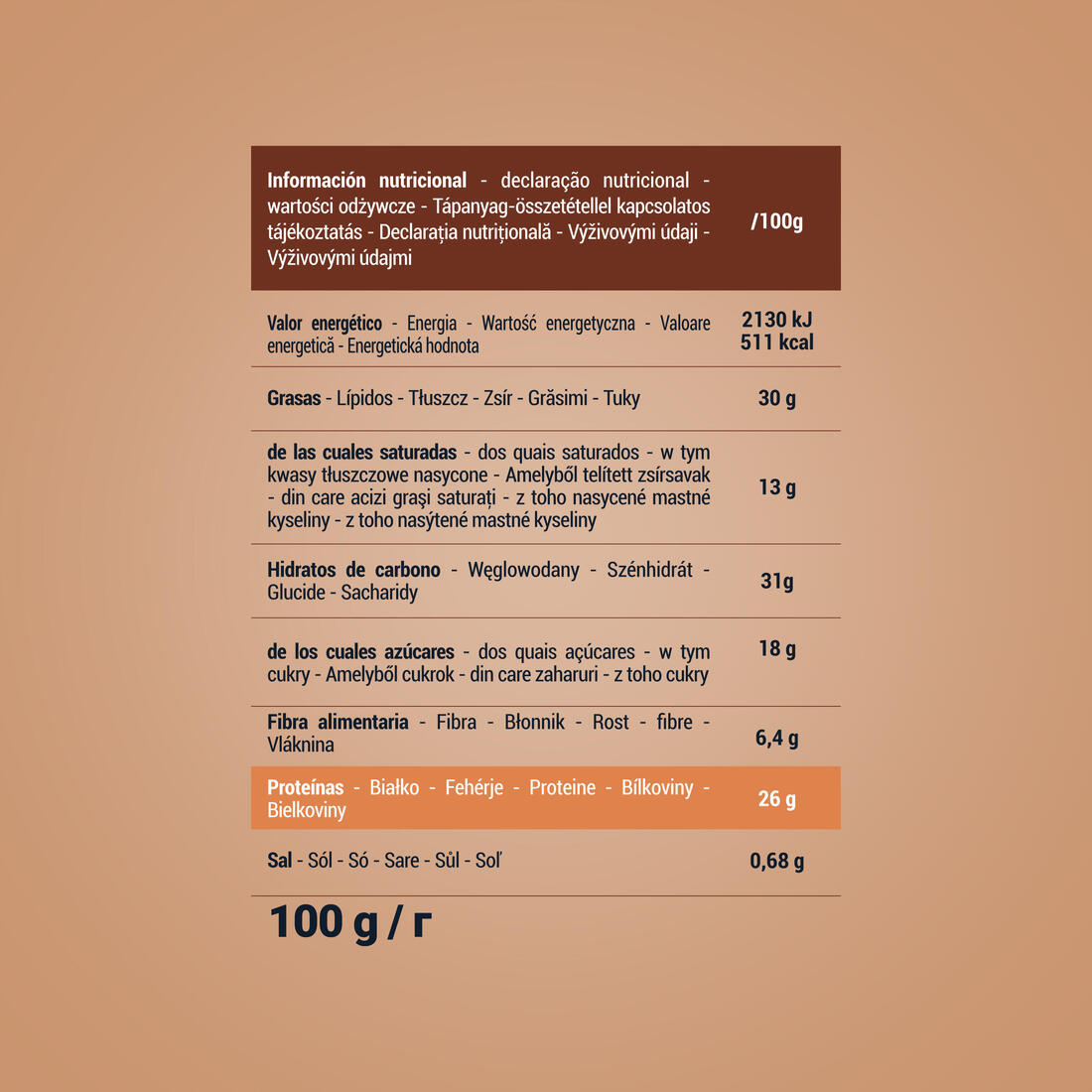 Encas protéinés chocolat 100 GR - Protein cubes