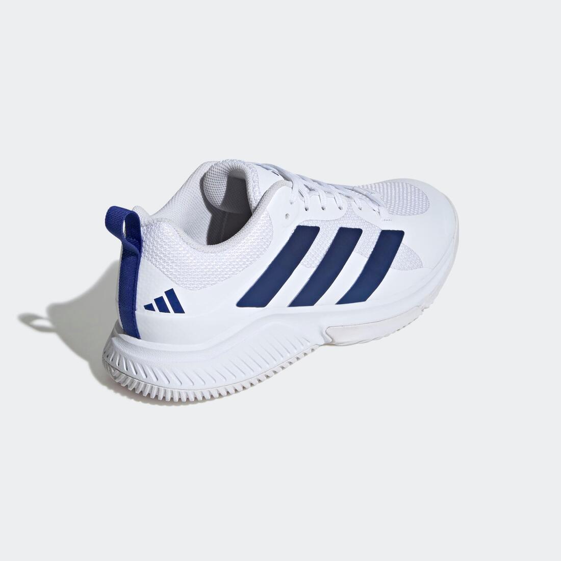Chaussures de handball adulte - adidas court team bounce blanc / bleu