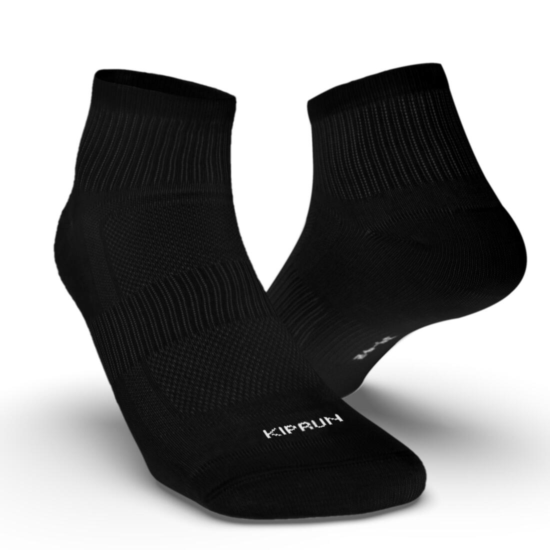 Lot de 3 paires de chaussettes de running adultes, KIPRUN Essential blanches