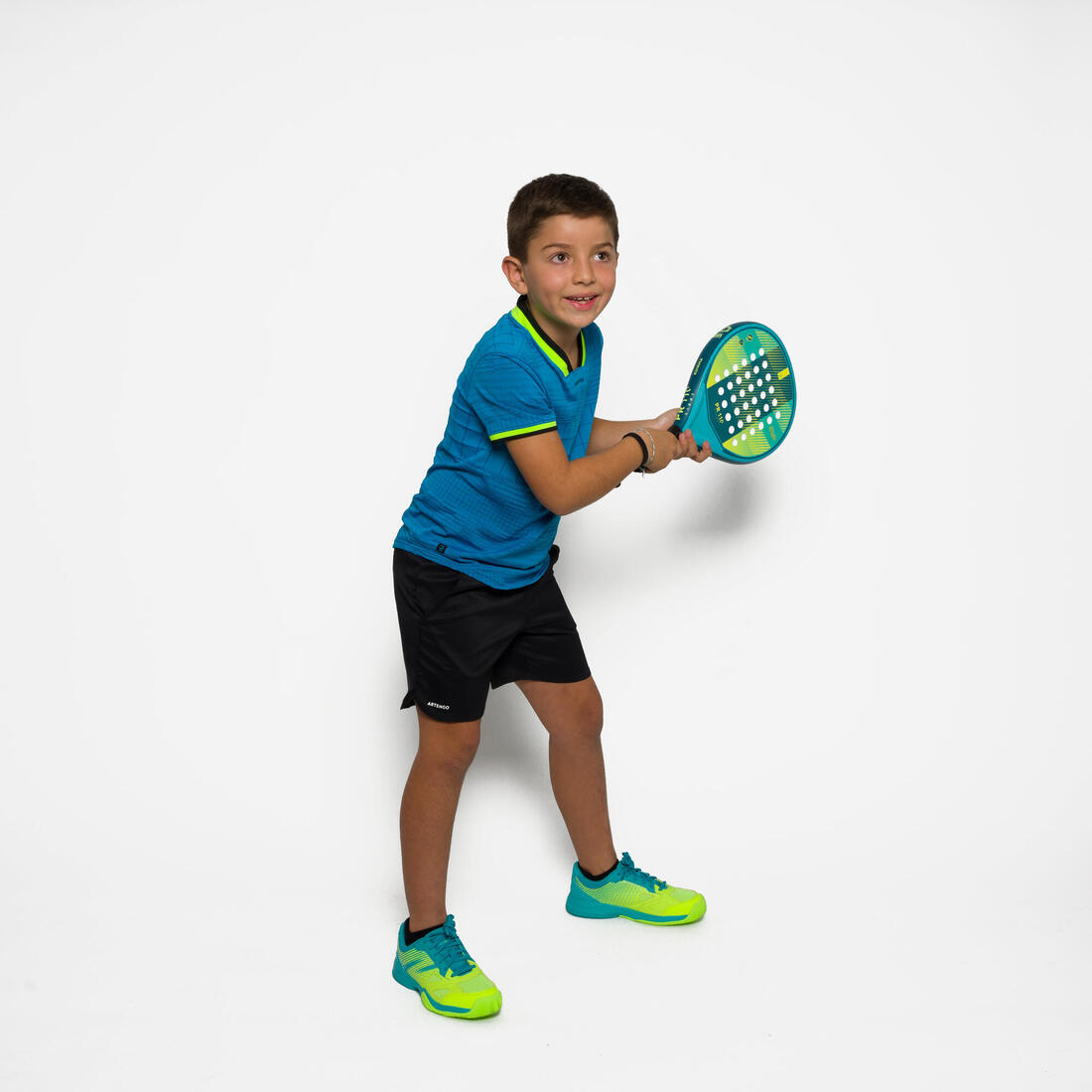 Chaussure PADEL Enfant PS 500 JR LACE Bleue