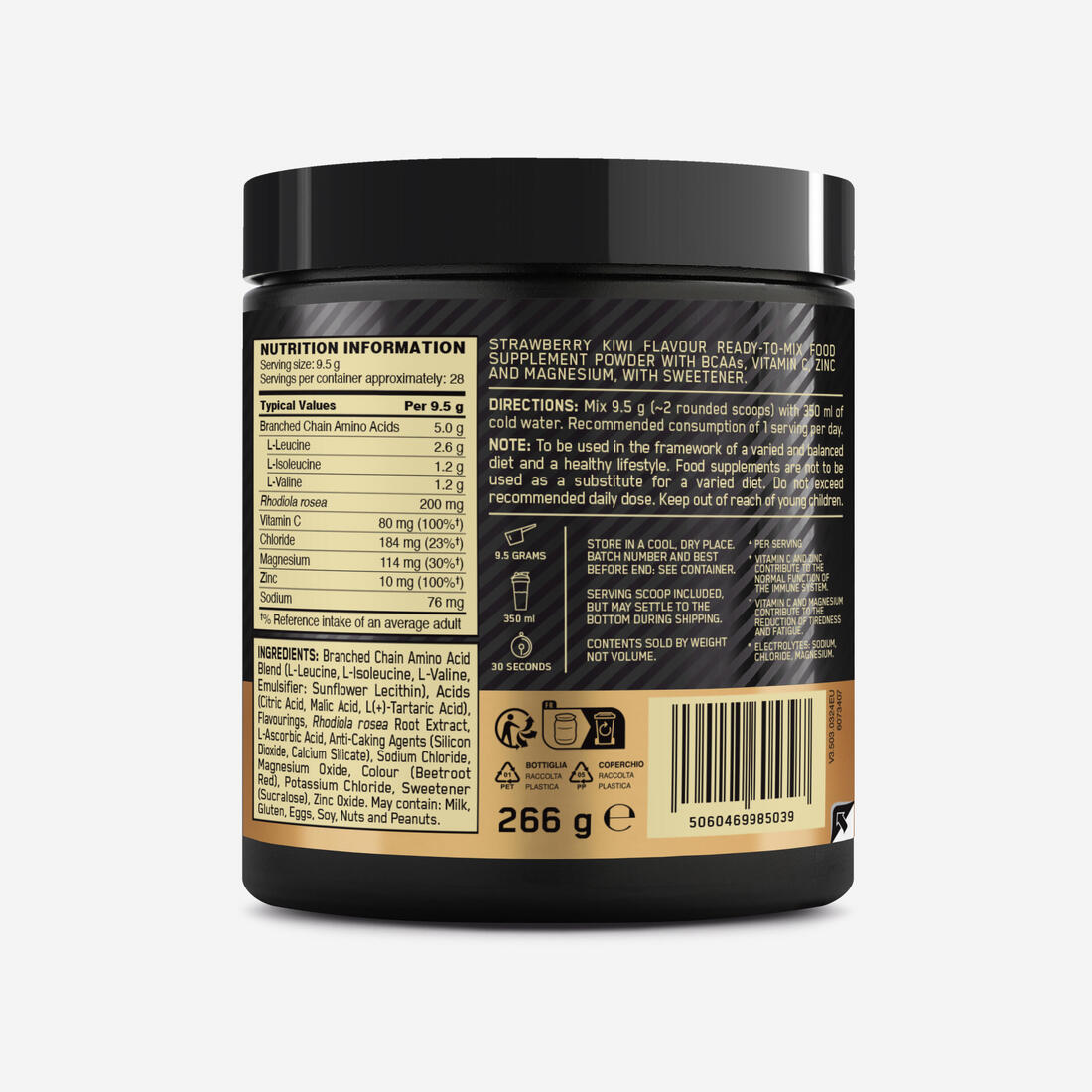 Acides aminés BCAA train & sustain fraise-kiwi 266G