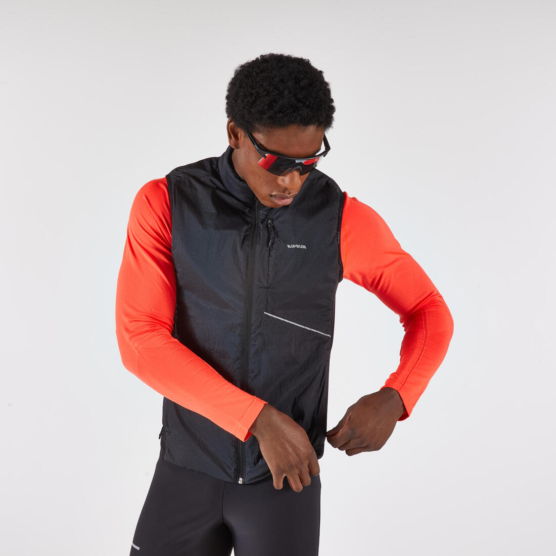 Veste sans manche chaude de running Homme, KIPRUN SL 500 warm
