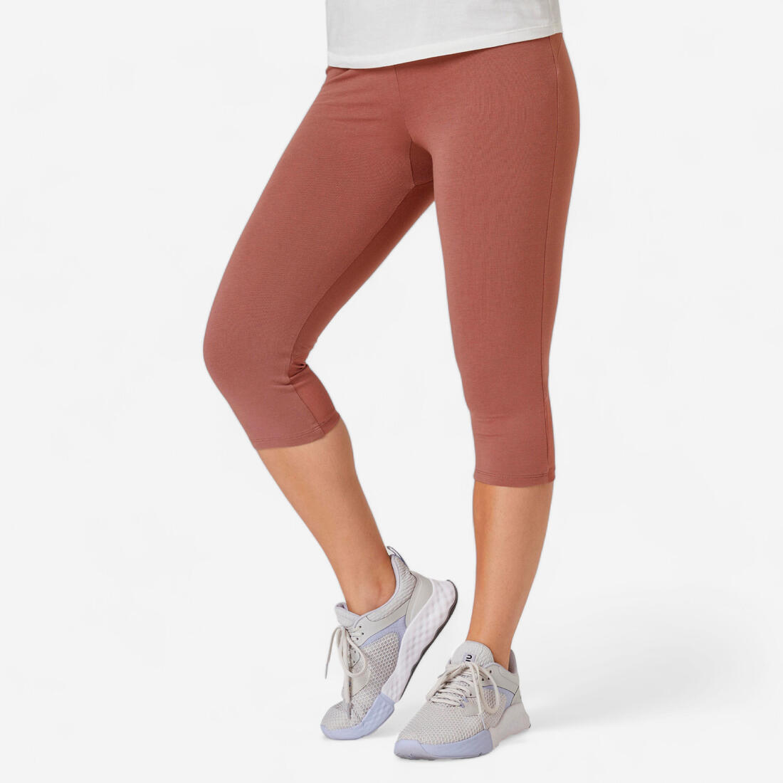 Corsaire Sport Pilates Gym Douce Femme 520 Slim Noir Chiné