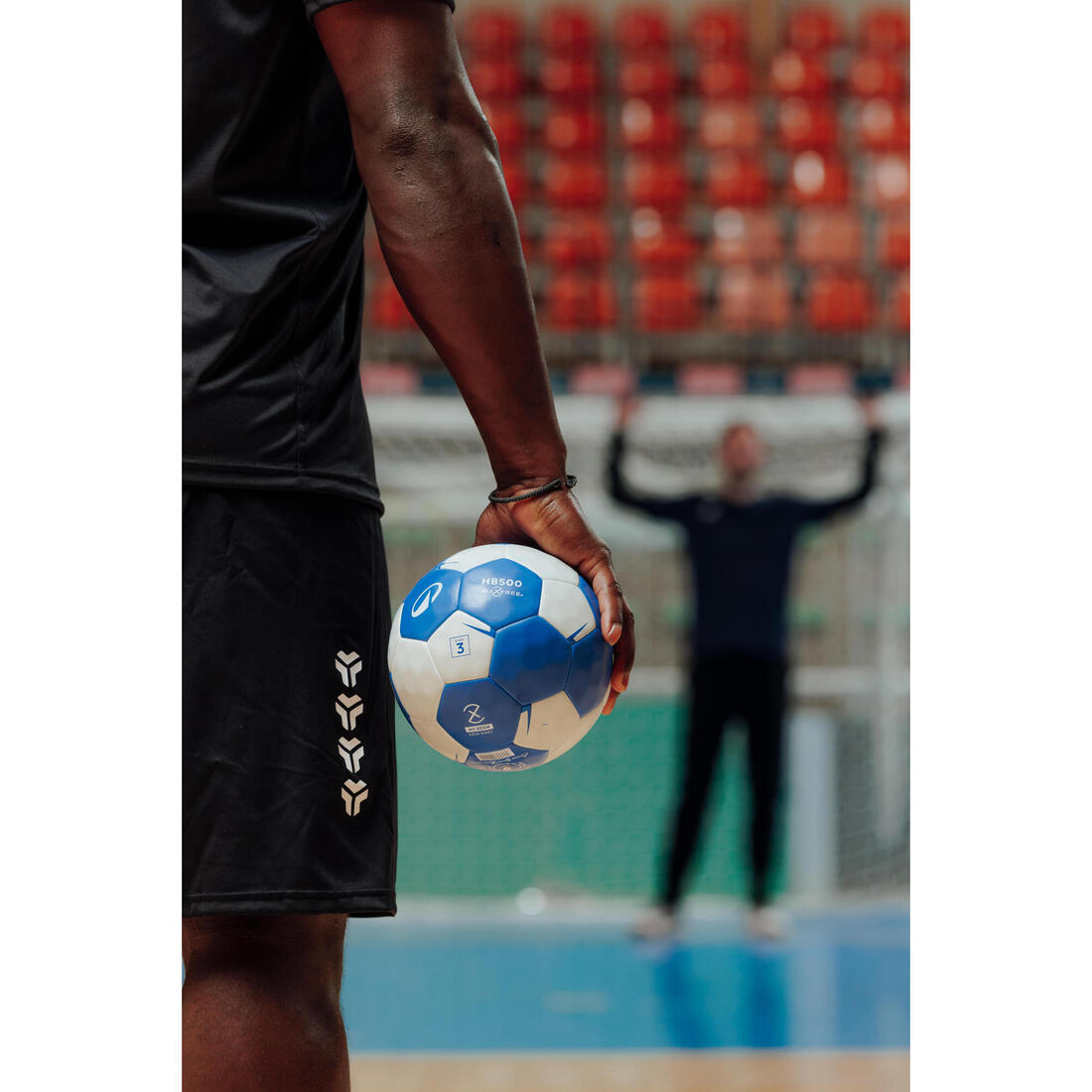 Ballon de handball sans résine taille 3 - Waxfree V2 bleu / blanc