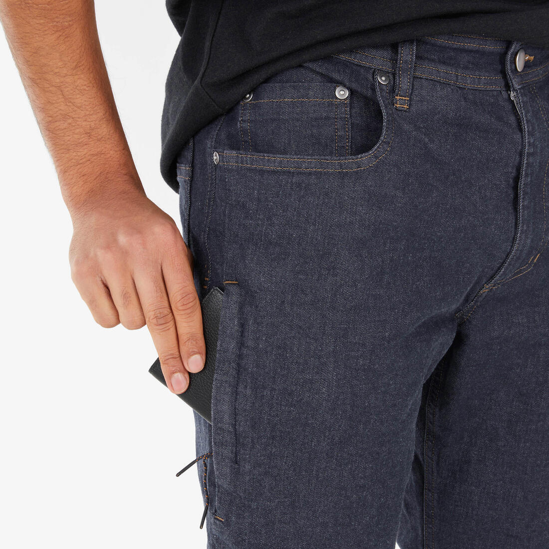 Pantalon de randonnée homme, NH500 Jeans bleu
