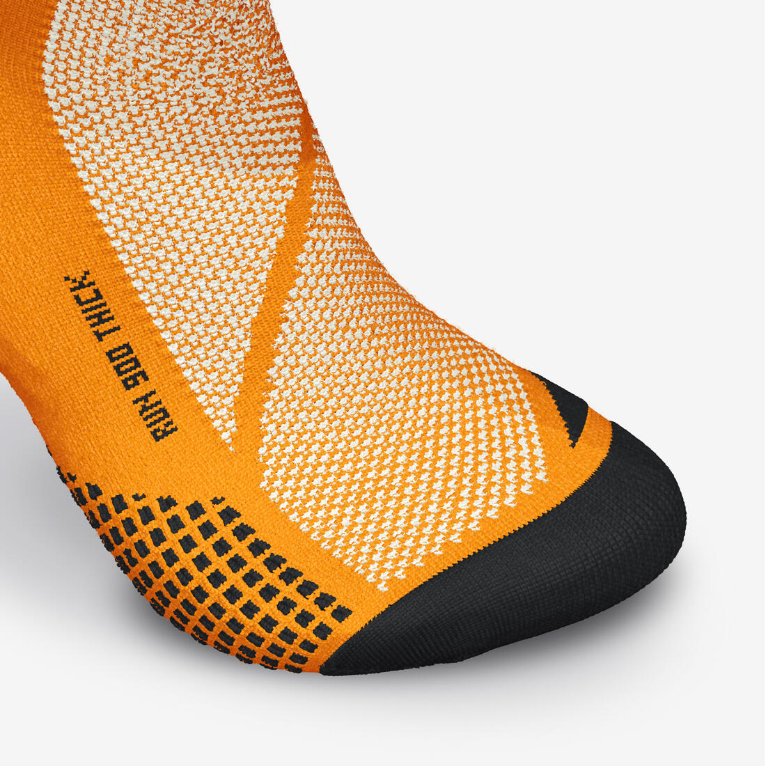 Chaussettes de running KIPRUN run900 épaisses mi-mollet oranges + graf