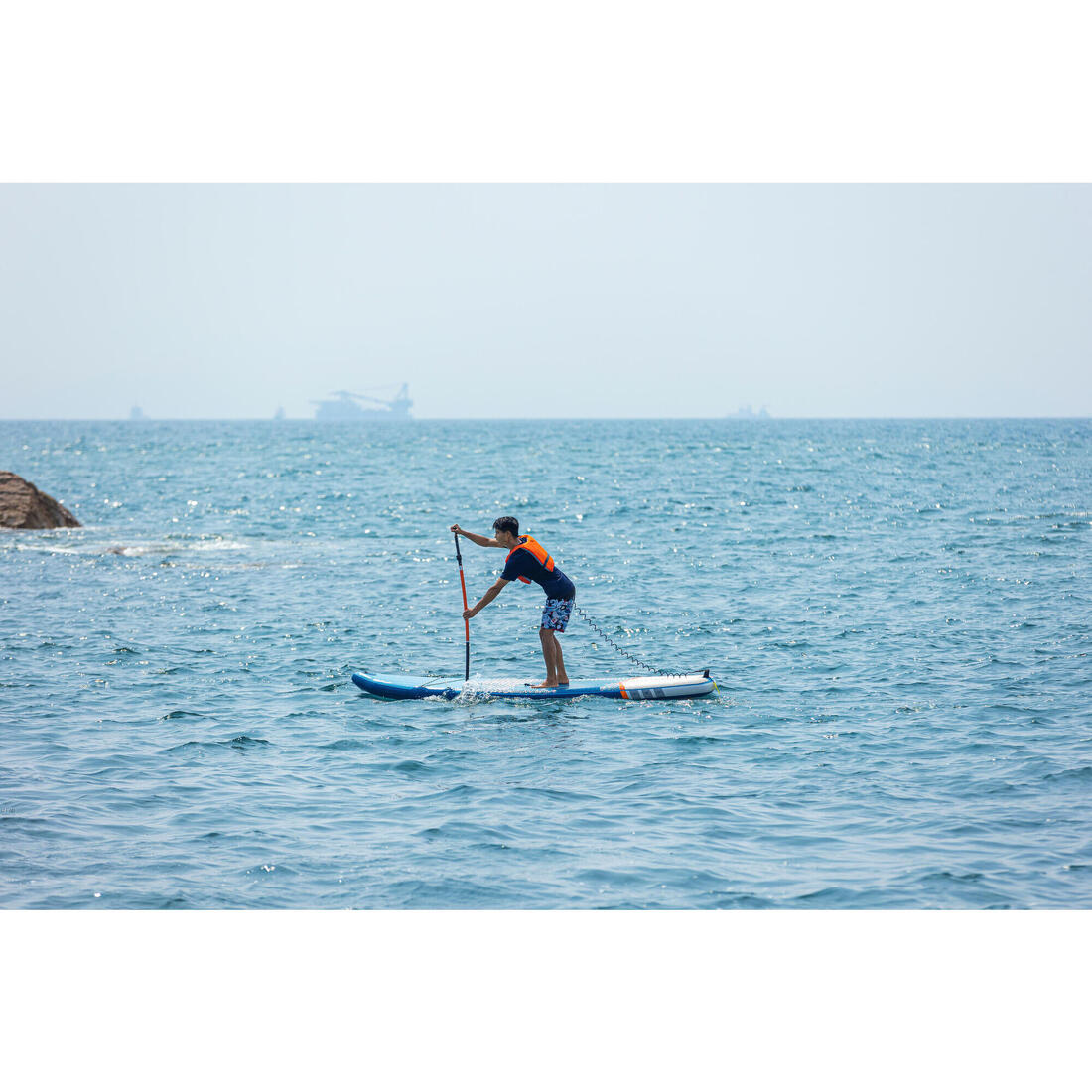 Pagaie de stand up paddle 500 en 2 parties - 170-210 cm fibre et