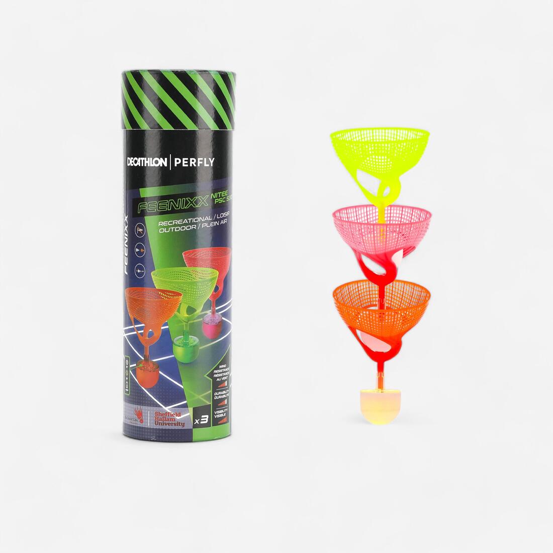 Volant de Badminton Extérieur Lumineux, Feenixx 530 Nite