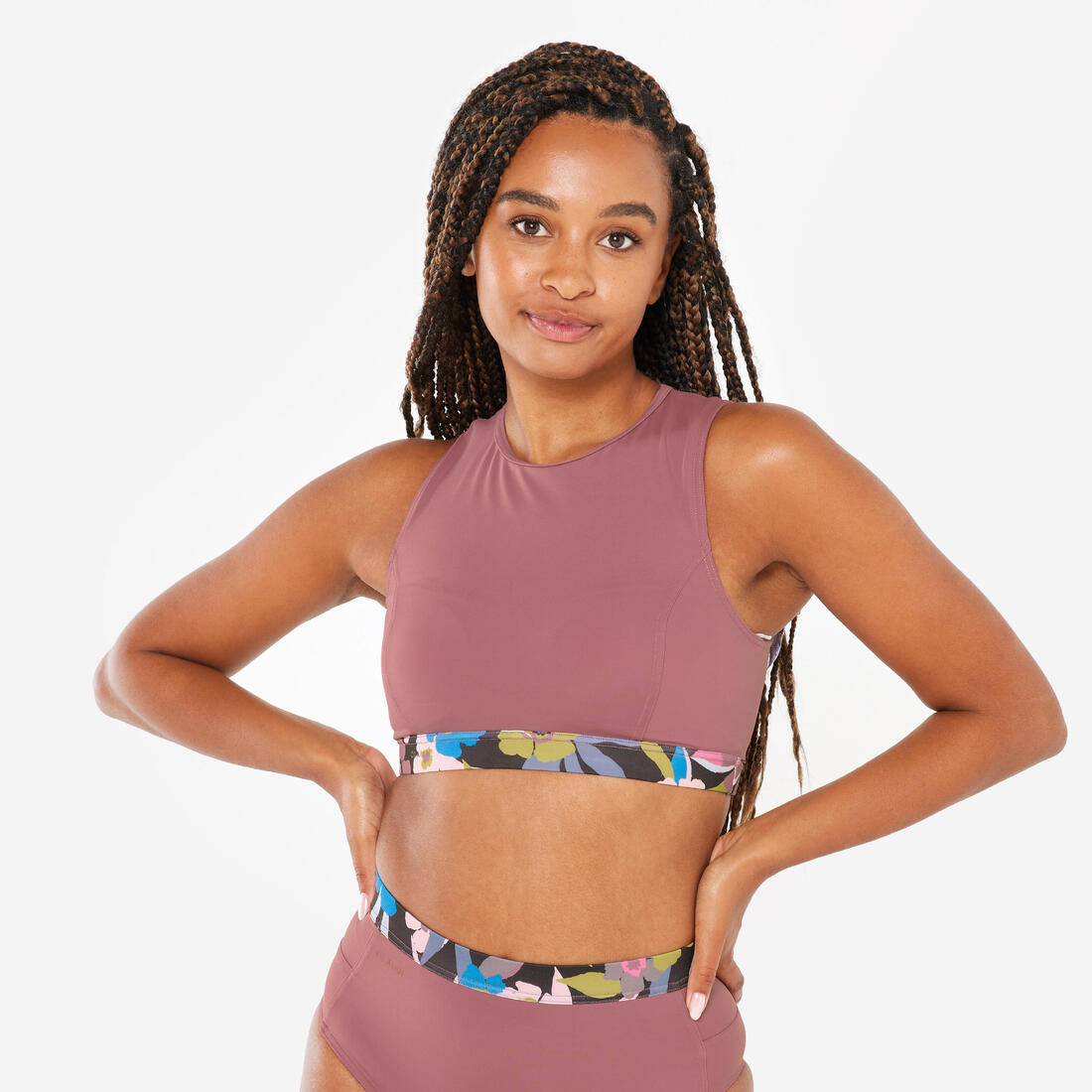 Brassière femme carla hawaii avec back zip et coques amovibles hydrophobes