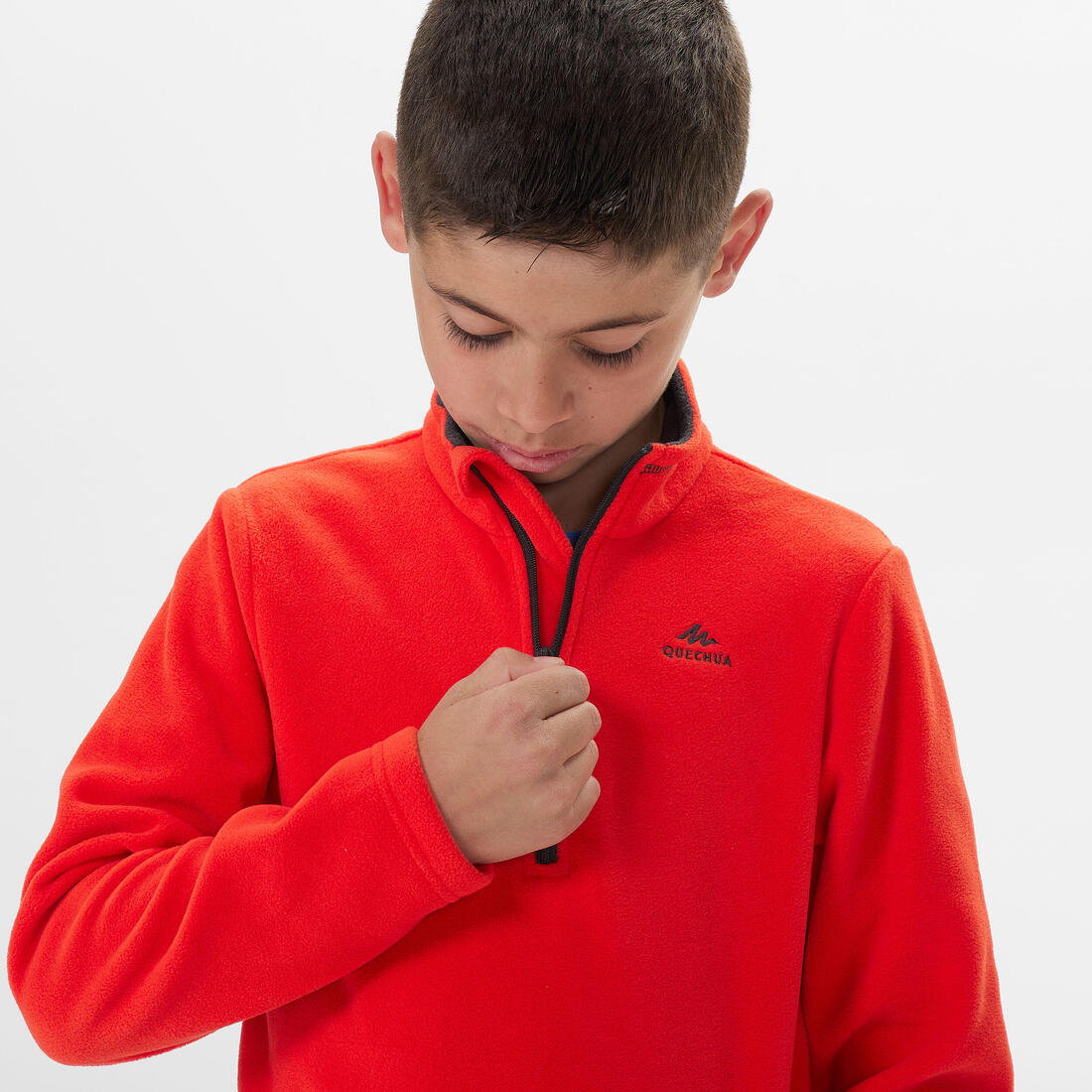 Polaire de randonnée enfant 7-15 ans, MH100 demi zip