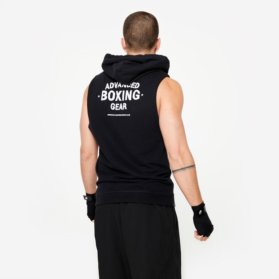 DEBARDEUR BOXE CAPUCHE NOIR