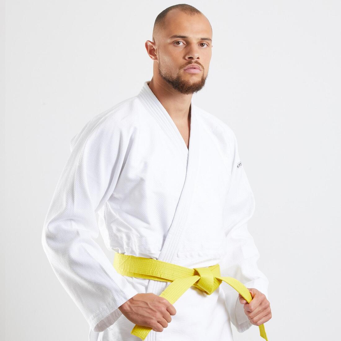 Kimono de judo pour débutant adulte, blanc