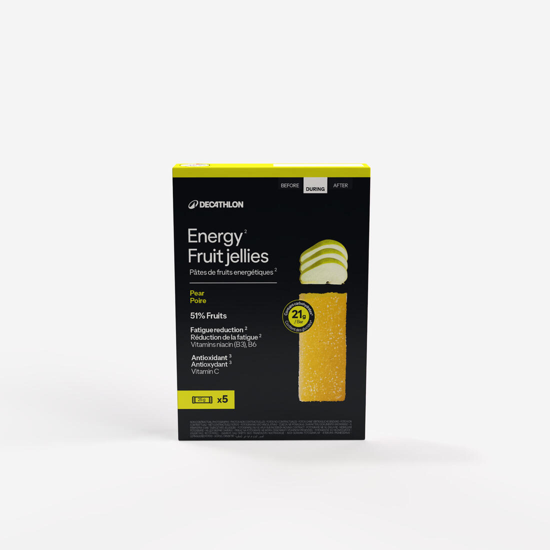 Pâte de fruit énergétique poire, x5