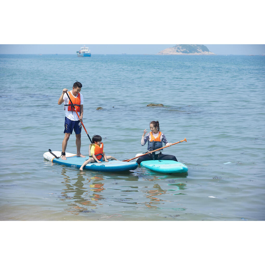Pagaie de stand up paddle 500 en 2 parties - 170-210 cm fibre et