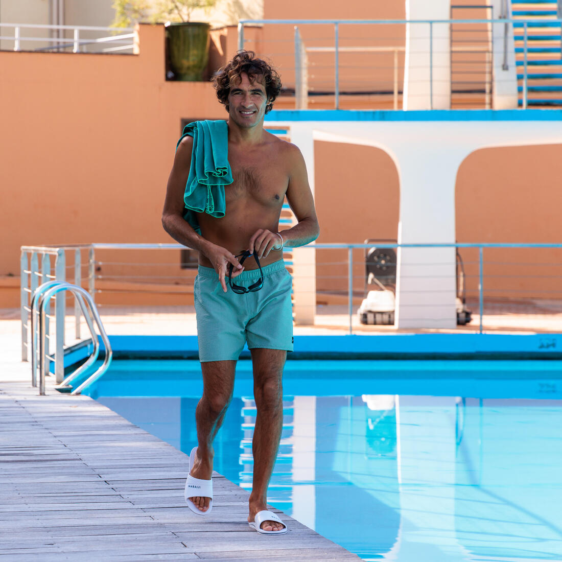 Short de bain natation Homme - 100 texturé navy