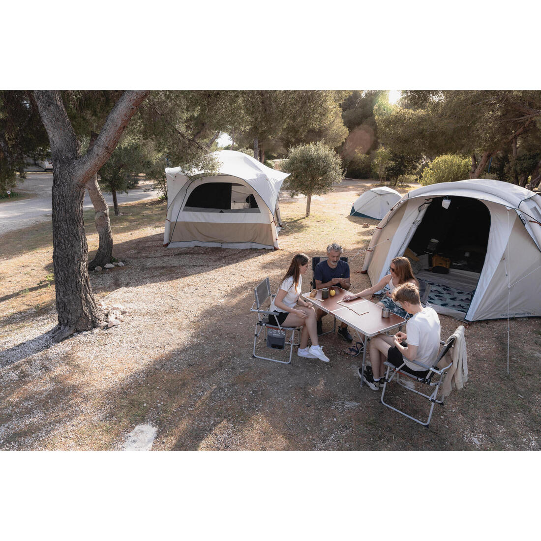 Tente de camping gonflable 4 places, Fresh & Black, Air Seconds 4.1 beige