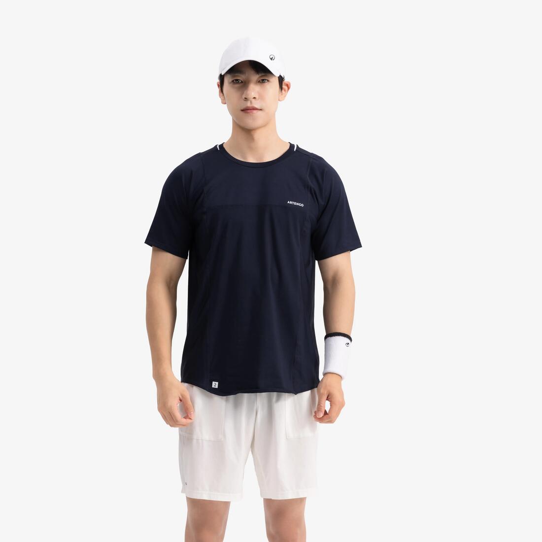 T-shirt tennis manches courtes homme - Artengo DRY Gaël Monfils