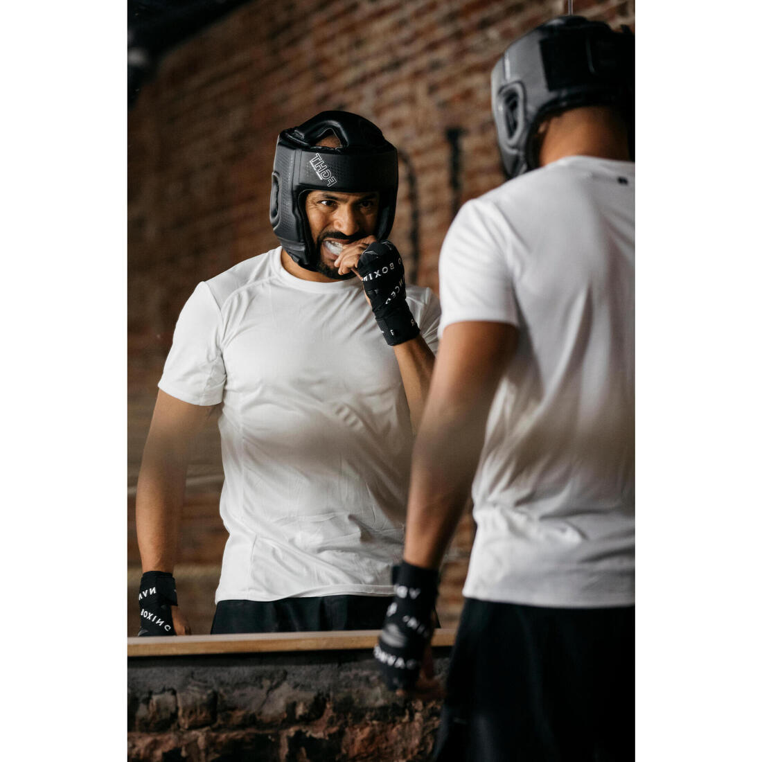 CASQUE DE BOXE ADULTE OUVERT 900 NOIR