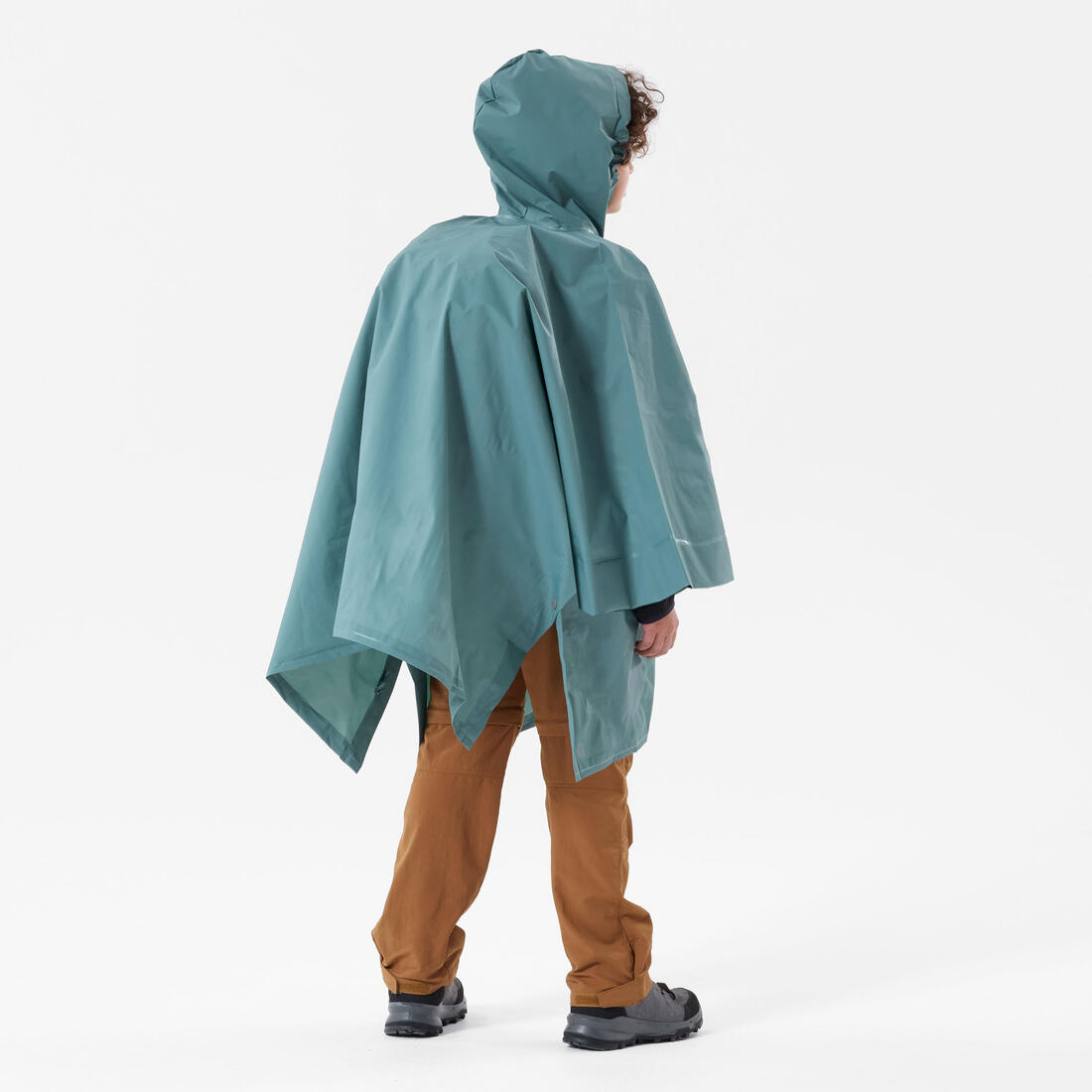 Poncho de pluie de randonnée enfant 7-15 ans, MH100 vert