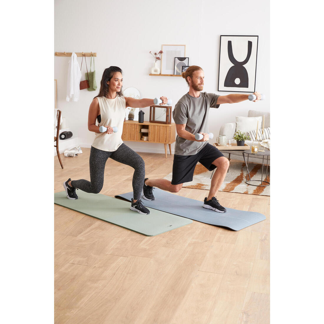 Paire d'haltères fitness 2*3 Kg - EASY Gris