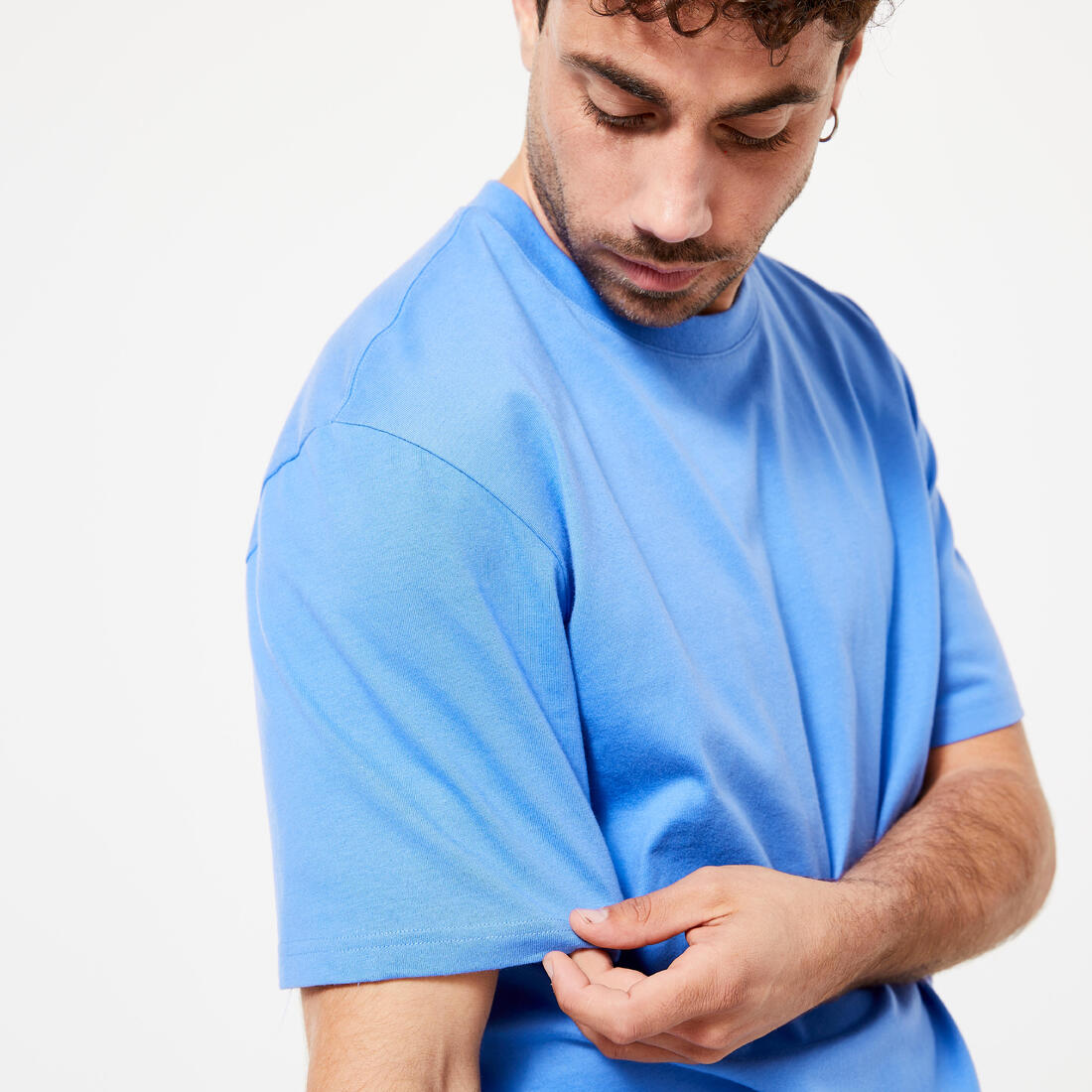 T-shirt fitness homme col rond manches courtes