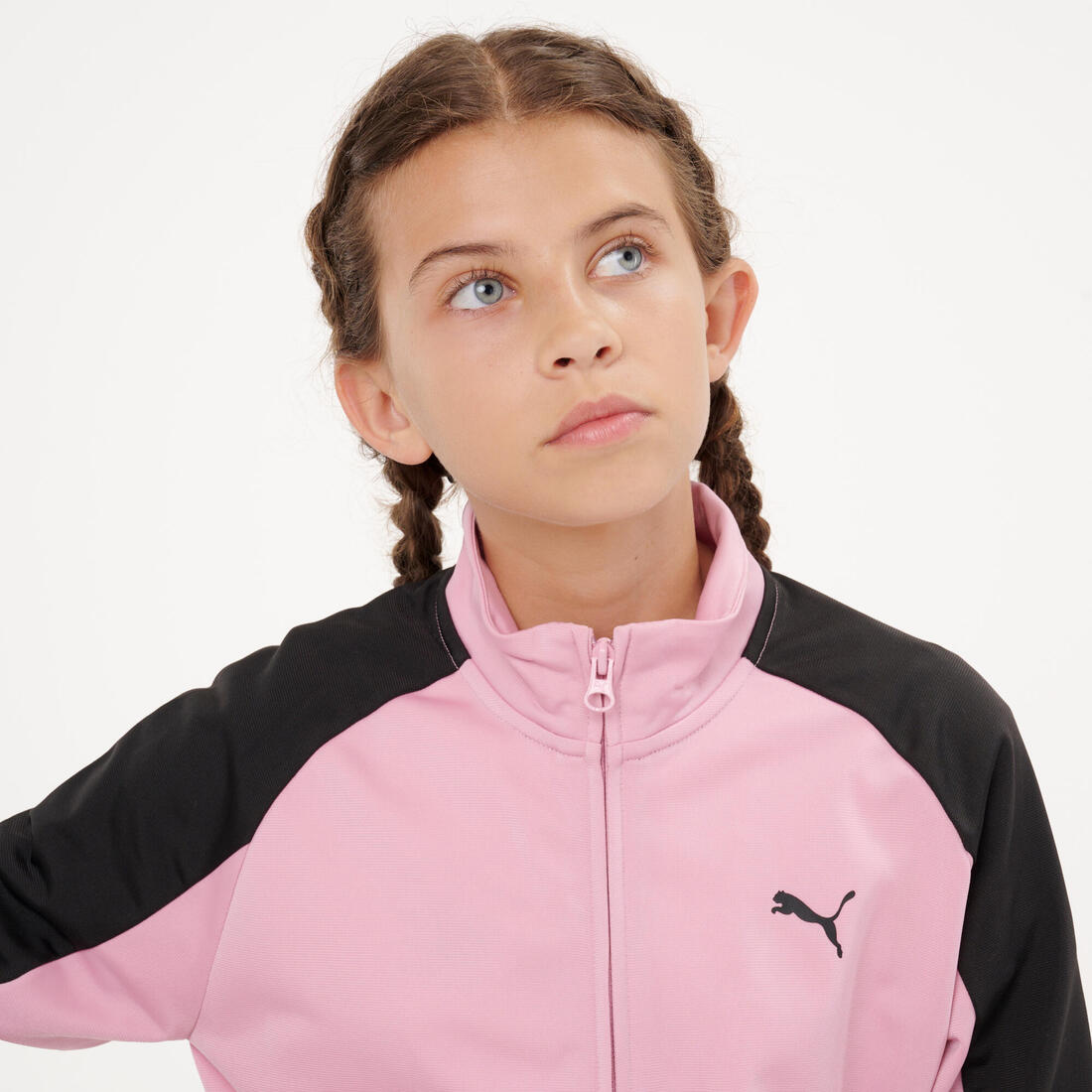 Ensemble survêtement polyester fille, rose et