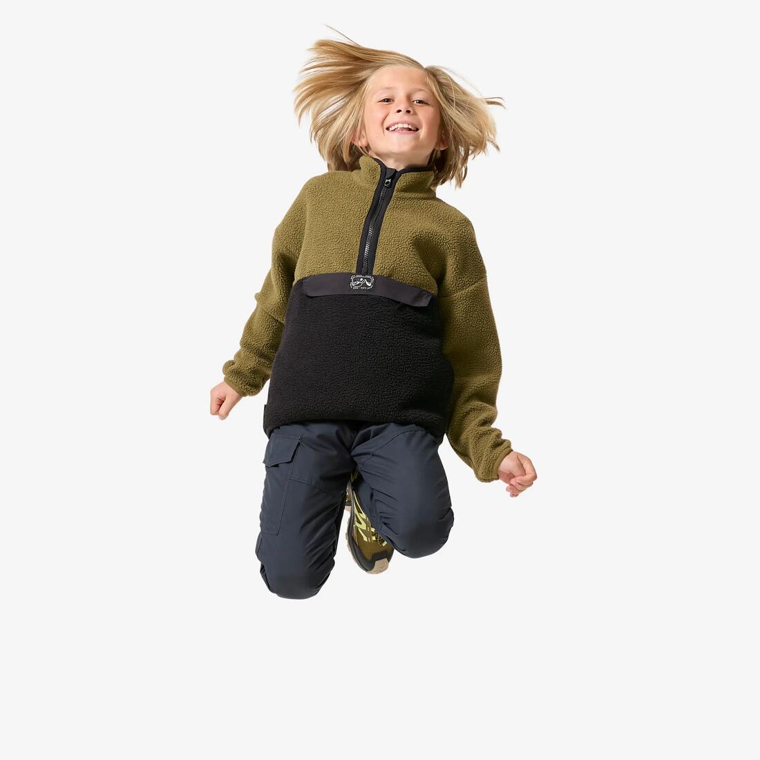 Polaire sherpa demi zip enfant 7-15 ans, NH500