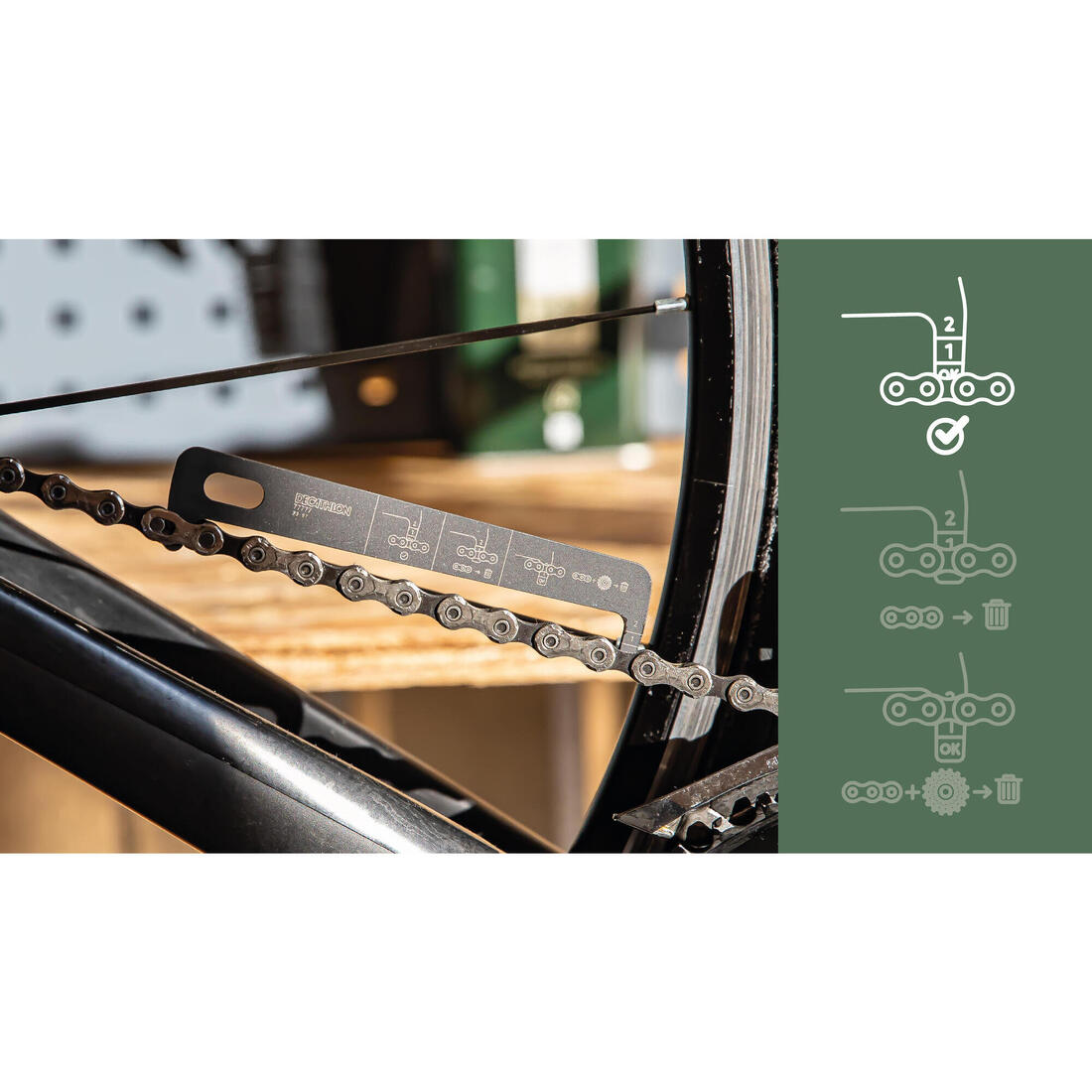 Testeur d'usure de chaine velo