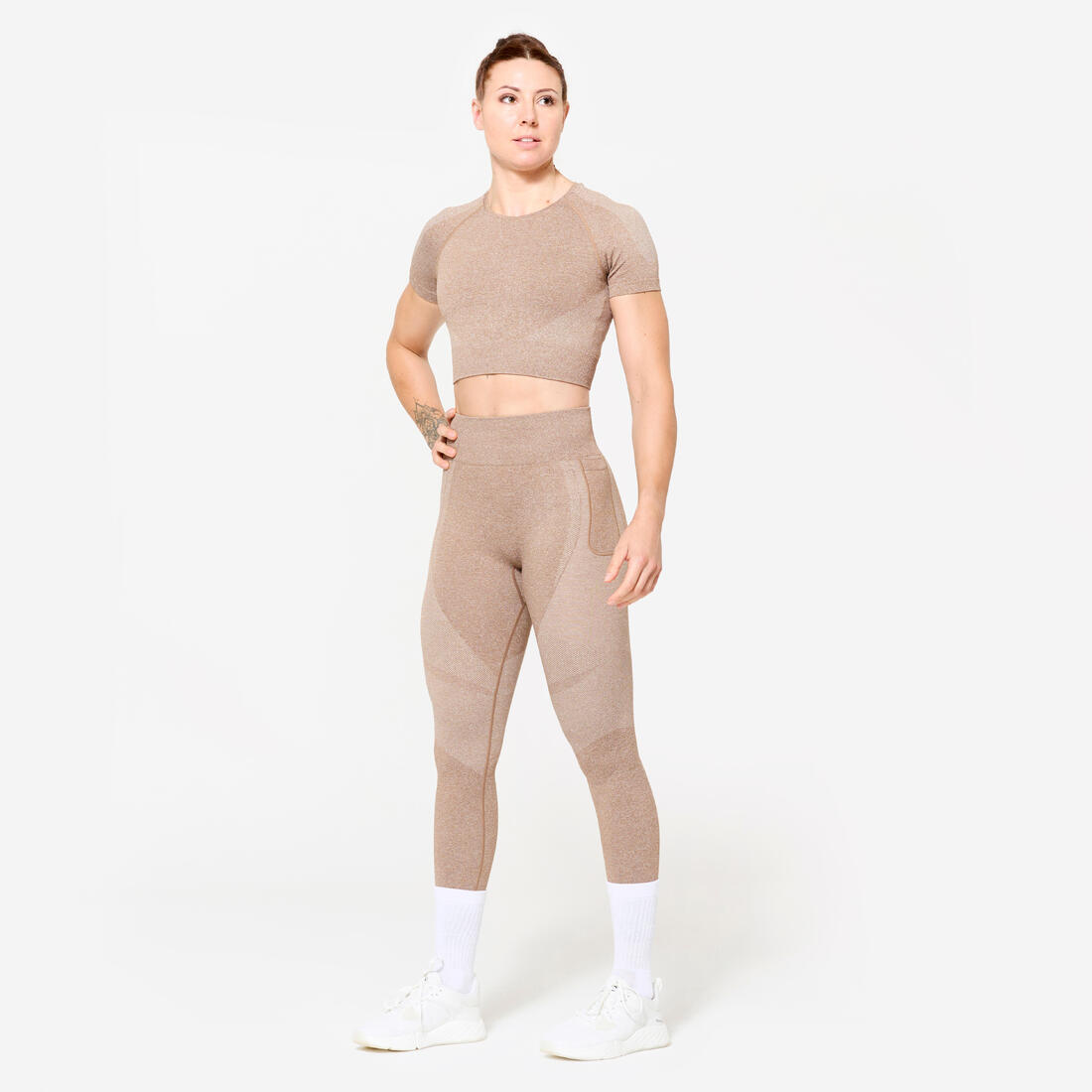 T-shirt Crop top manches courtes Fitness seamless