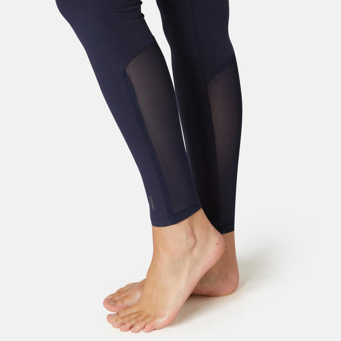 Legging Coton Extensible Fitness Taille Haute avec Mesh Violet