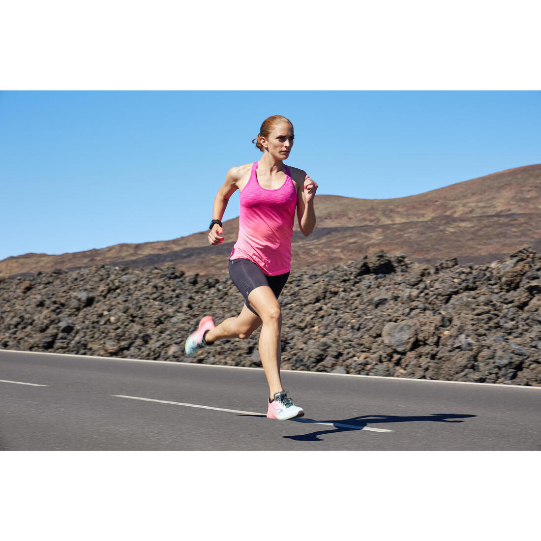CHAUSSETTES DE RUNNING RUN900 FINES INVISIBLES BLEUE