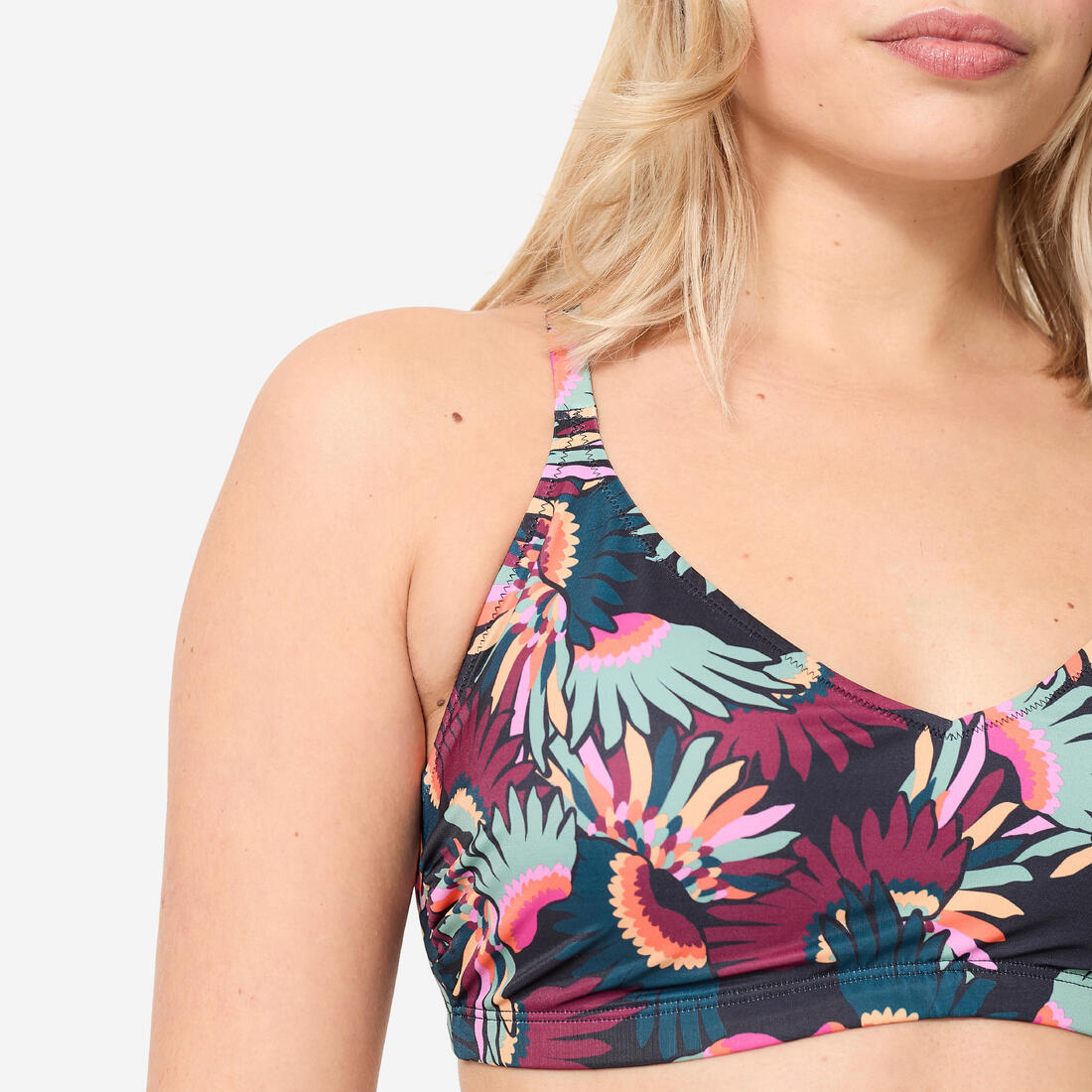 Haut de maillot de bain de natation femme lila ara