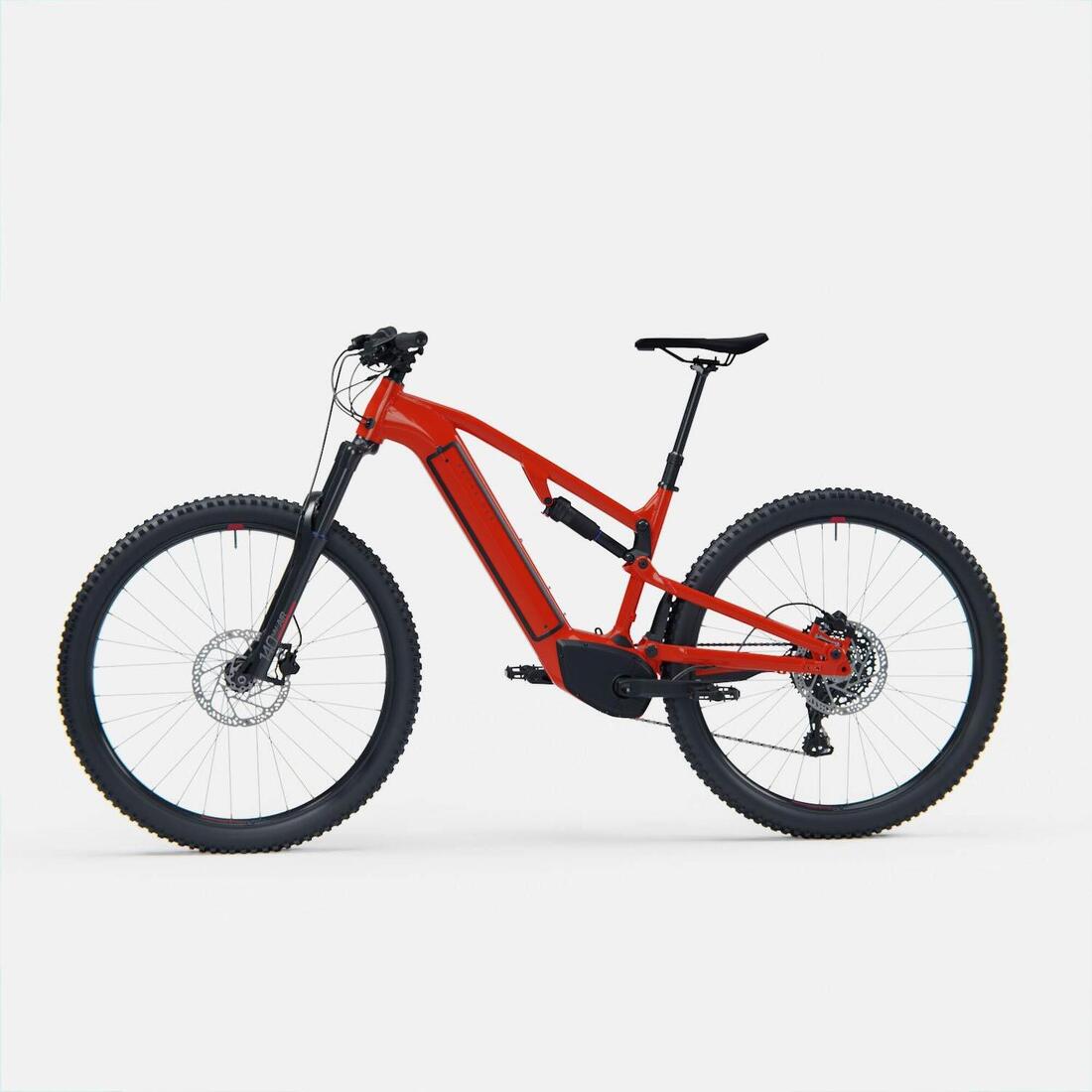 Vélo VTT électrique tout suspendu 29" - E-EXPL 520 S Rouge vif