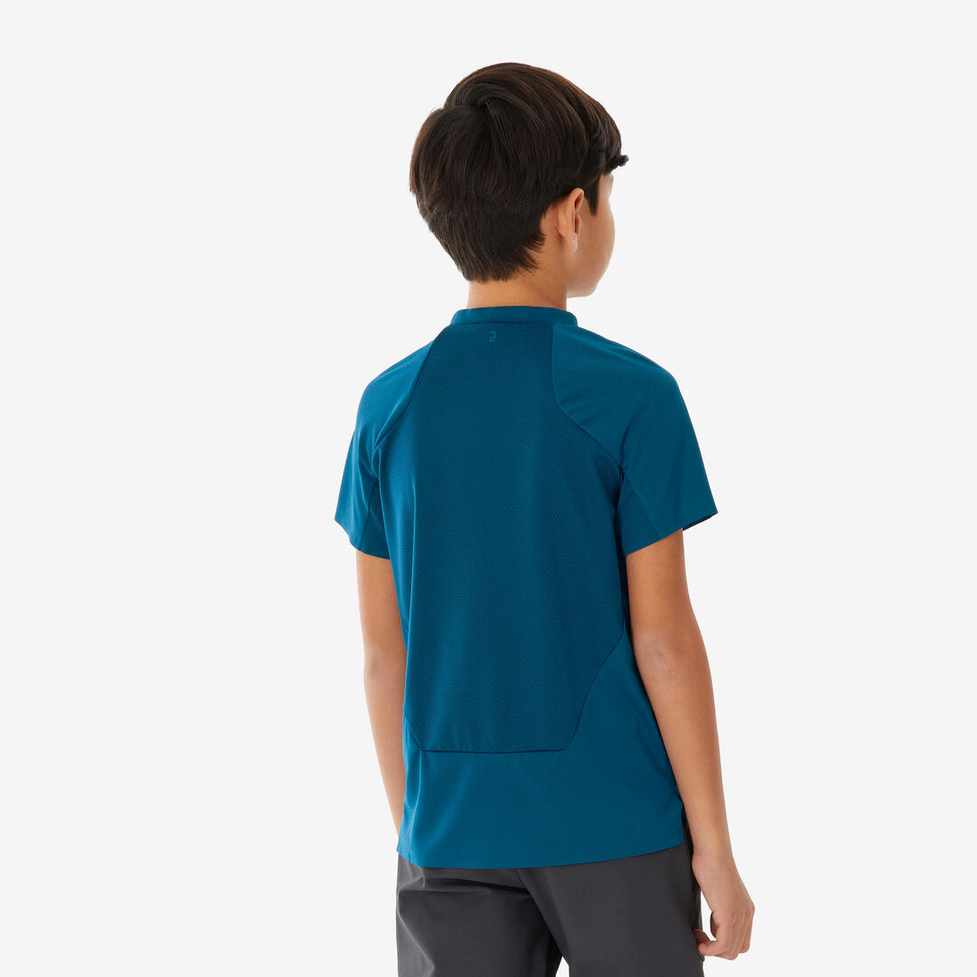 T shirt de randonnée enfant mh550 bleu 7-15 ans