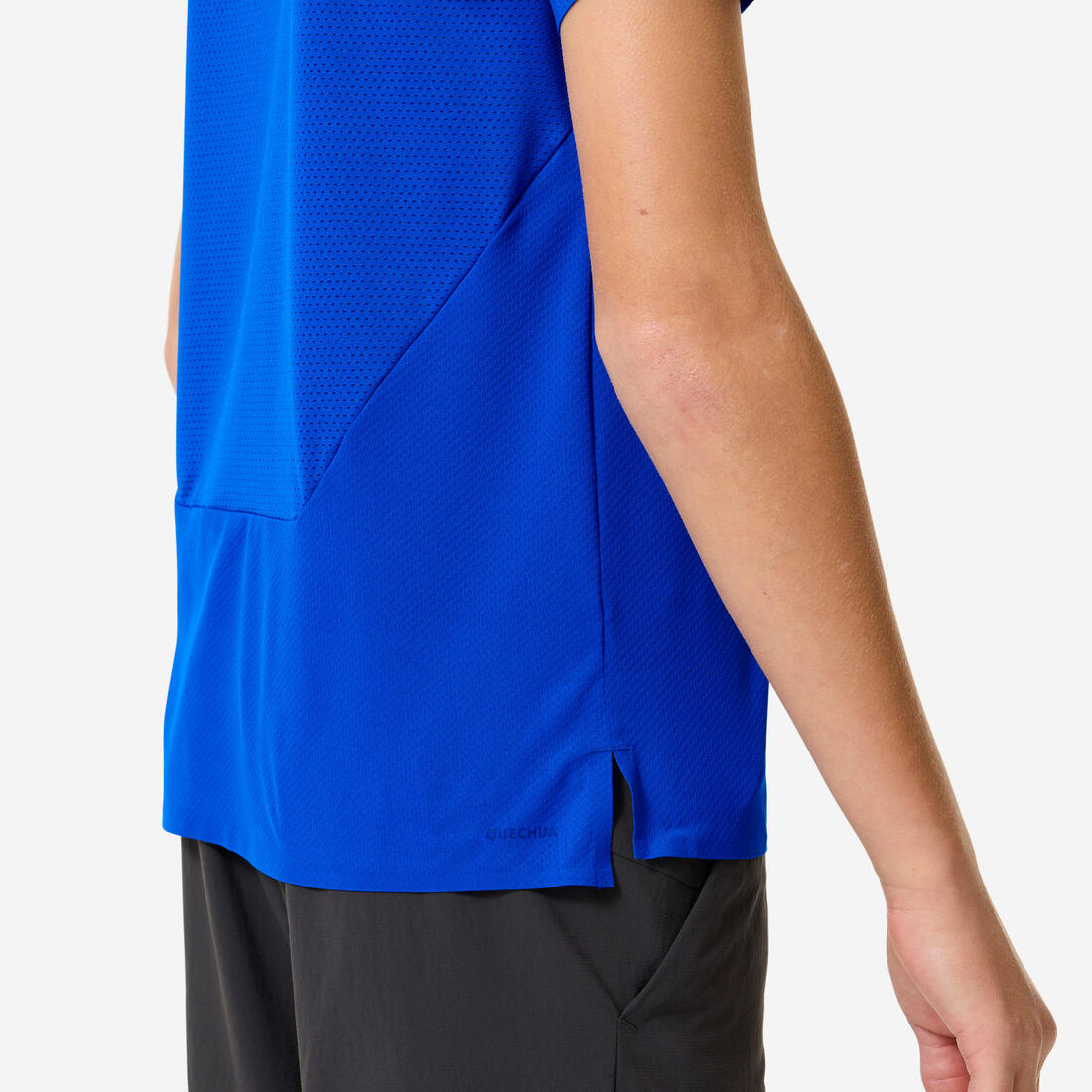 T shirt de randonnée enfant mh550 bleu 7-15 ans