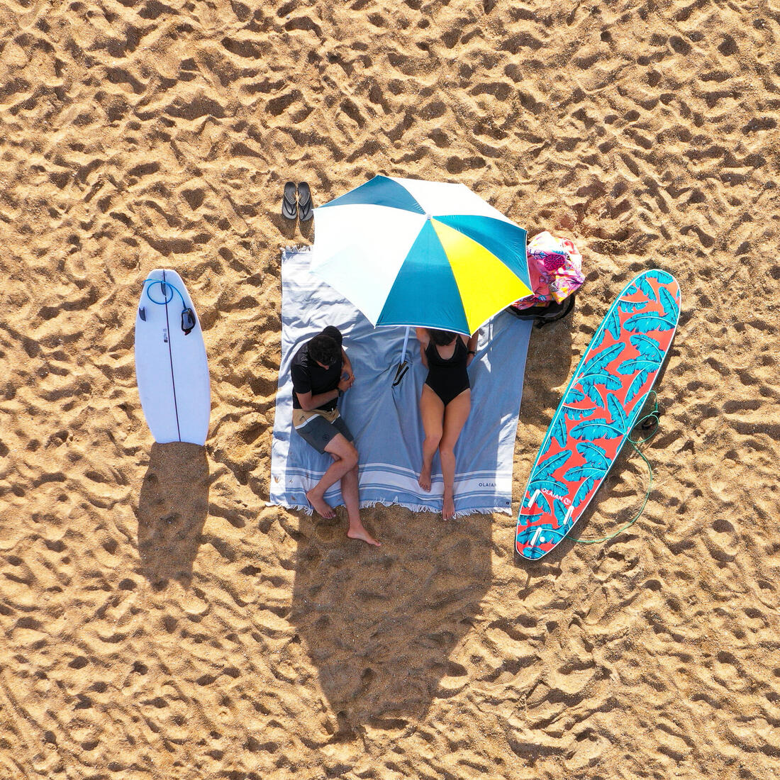 Serviette de plage poncho 190 x 190 cm