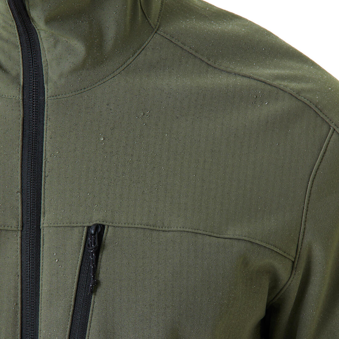 Veste de trek coupe-vent softshell homme, MT500 khaki
