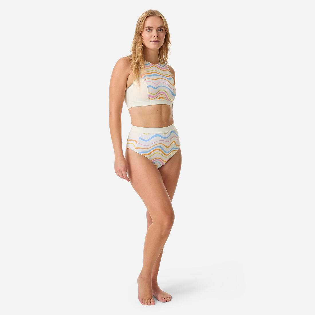 Bas de maillot culotte taille haute surf Femme - Rosa