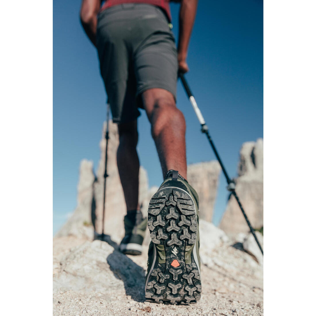 Chaussures imperméables de randonnée montagne - mh100 mid noir homme