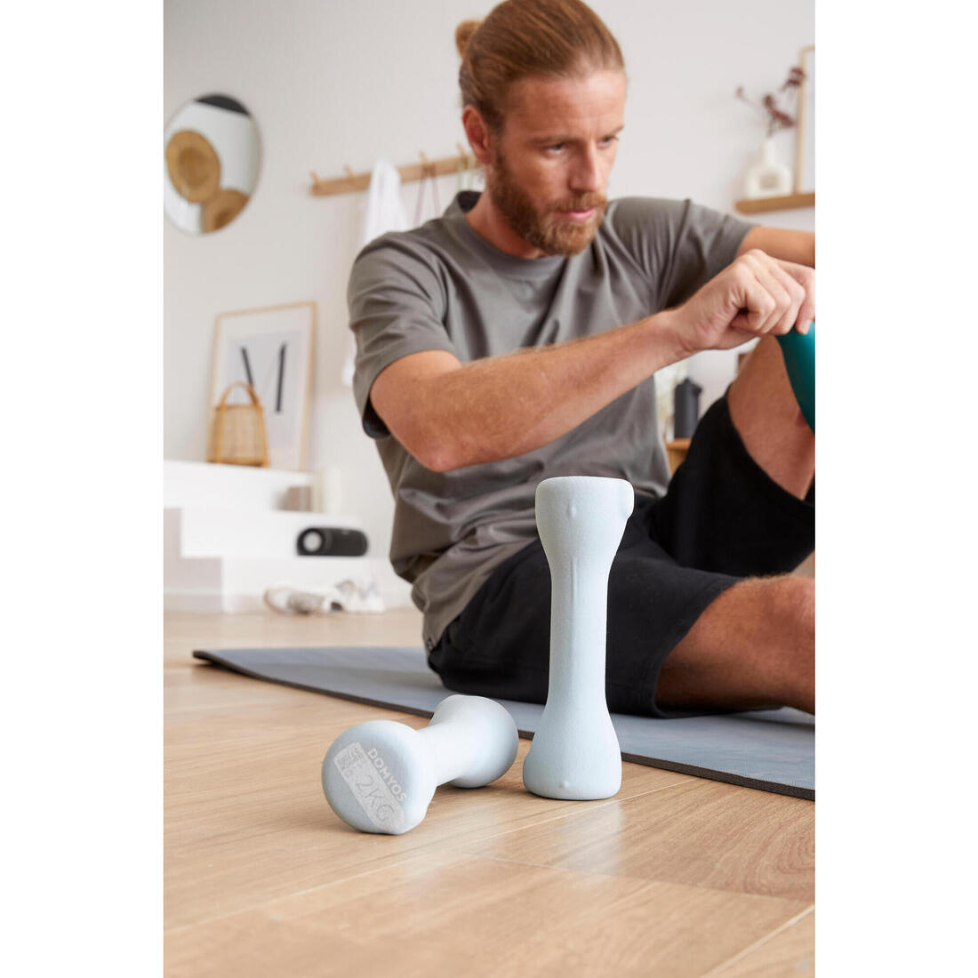 Paire d'haltères fitness 2*2 Kg - EASY Bleu