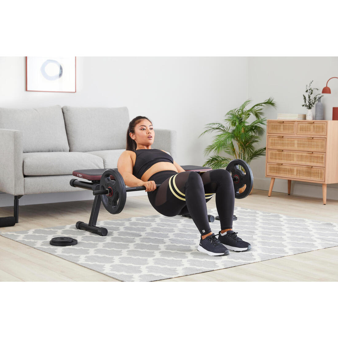 Élastique de musculation fessiers 14kg 37cm - Glute band facile