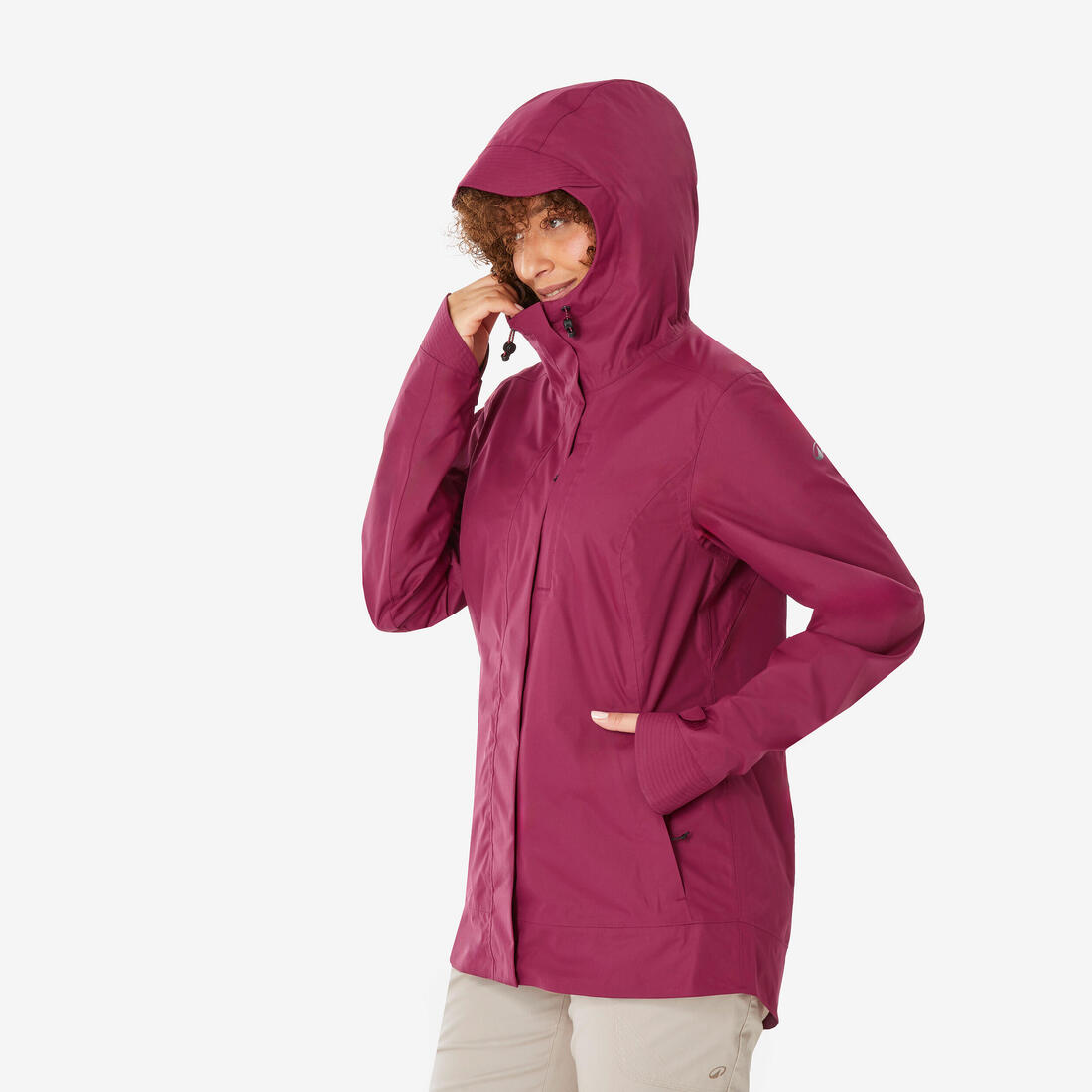 Veste de randonnée imperméable femme, NH500