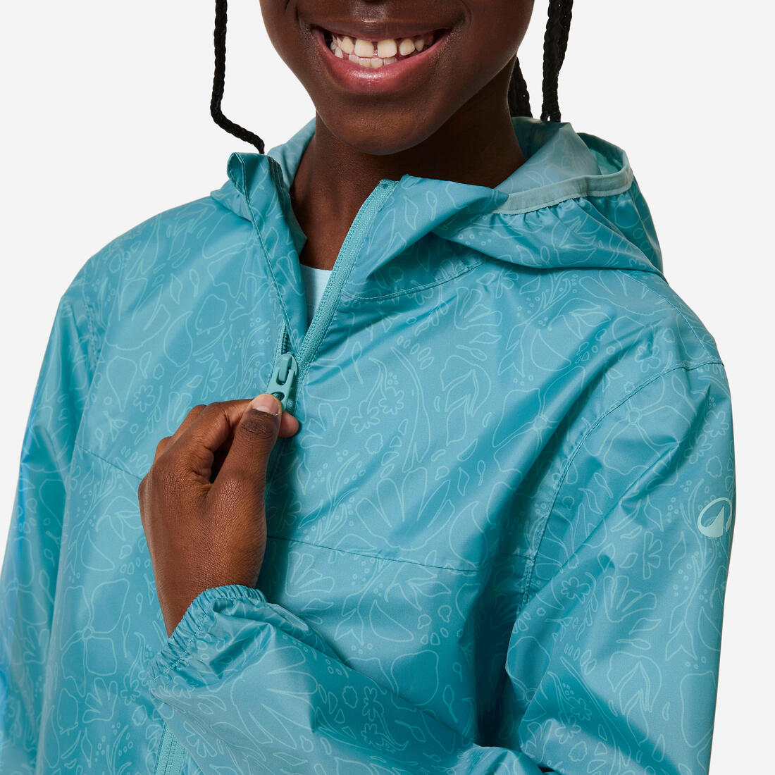 Veste imperméable de randonnée enfant 7-15 ans, MH100 zip