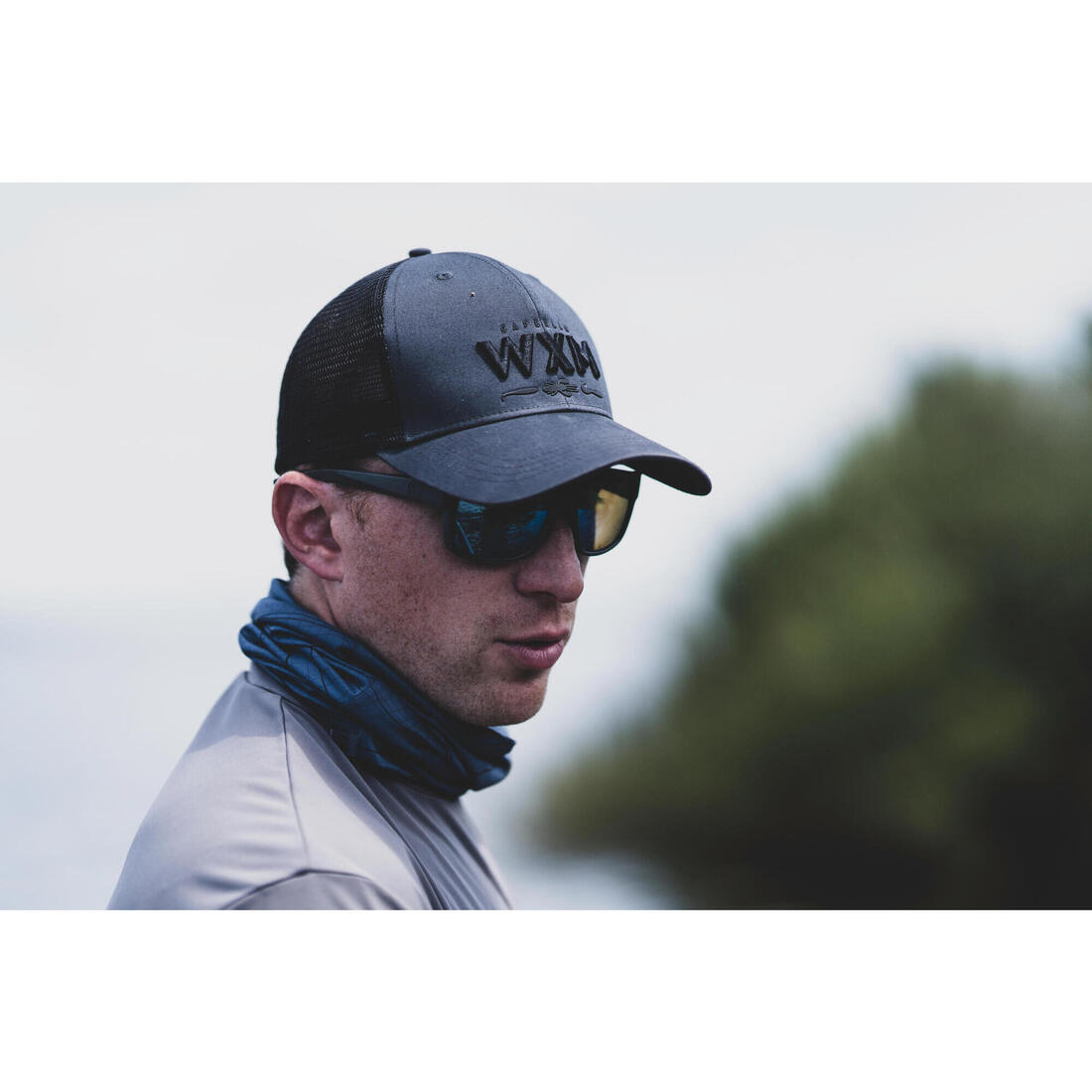 Casquette de pêche trucker snapback - FC 500 WXM grise