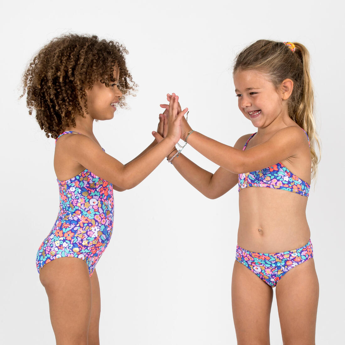 Maillot de bain 1 pièce rose pastel hanalei 100