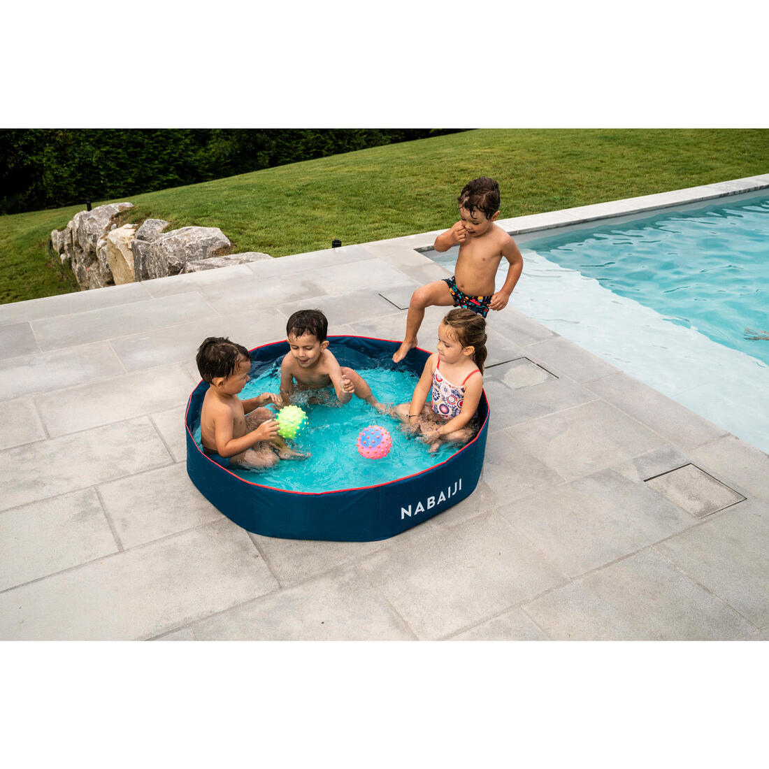 Piscinette enfant tidipool + bleu avec sac de transport étanche 120 cm diamètre